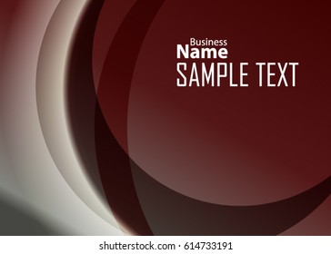 Red abstract template for card or banner. Metal Background with waves and reflections. Business background, silver, illustration. Illustration of abstract background with a metallic element