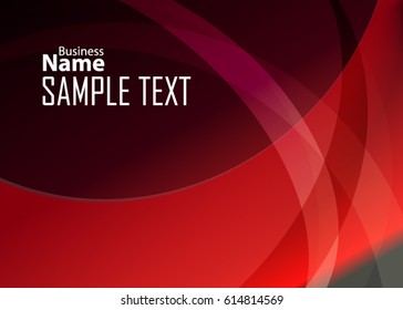 Red abstract template for card or banner. Metal Background with waves and reflections. Business background, silver, illustration. Illustration of abstract background with a metallic element