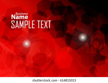 Red abstract template for card or banner. Metal Background with waves and reflections. Business background, silver, illustration. Illustration of abstract background with a metallic element