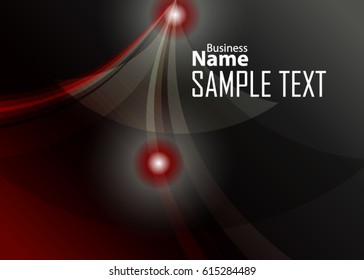 Red abstract template for card or banner. Metal Background with waves and reflections. Business background, silver, illustration. Illustration of abstract background with a metallic element