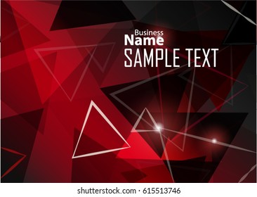 Red abstract template for card or banner. Metal Background with waves and reflections. Business background, silver, illustration. Illustration of abstract background with a metallic element