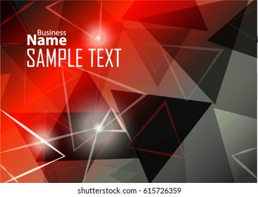 Red abstract template for card or banner. Metal Background with waves and reflections. Business background, silver, illustration. Illustration of abstract background with a metallic element