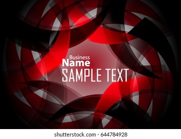 Red abstract template for card or banner. Metal Background with waves and reflections. Business background, silver, illustration. Illustration of abstract background with a metallic element