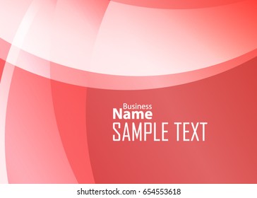 Red abstract template for card or banner. Metal Background with waves and reflections. Business background, silver, illustration. Illustration of abstract background with a metallic element