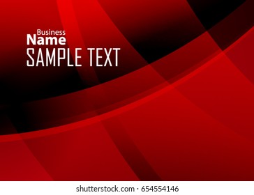 Red abstract template for card or banner. Metal Background with waves and reflections. Business background, silver, illustration. Illustration of abstract background with a metallic element
