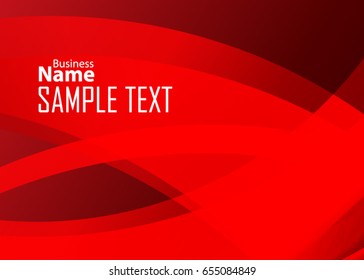 Red abstract template for card or banner. Metal Background with waves and reflections. Business background, silver, illustration. Illustration of abstract background with a metallic element