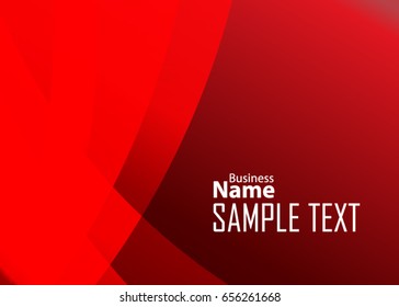 Red abstract template for card or banner. Metal Background with waves and reflections. Business background, silver, illustration. Illustration of abstract background with a metallic element