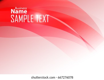 Red abstract template for card or banner. Metal Background with waves and reflections. Business background, silver, illustration. Illustration of abstract background with a metallic element