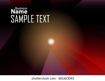 Red abstract template for card or banner. Metal Background with waves and reflections. Business background, silver, illustration. Illustration of abstract background with a metallic element