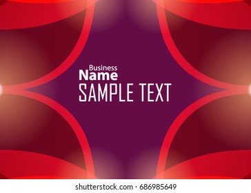 Red abstract template for card or banner. Metal Background with waves and reflections. Business background, silver, illustration. Illustration of abstract background with a metallic element