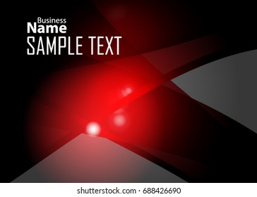 Red abstract template for card or banner. Metal Background with waves and reflections. Business background, silver, illustration. Illustration of abstract background with a metallic element