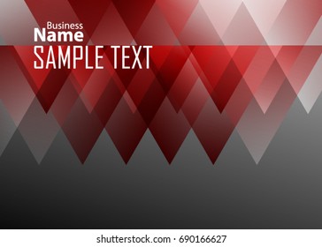 Red abstract template for card or banner. Metal Background with waves and reflections. Business background, silver, illustration. Illustration of abstract background with a metallic element