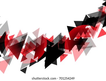 Red abstract template for card or banner. Metal Background with waves and reflections. Business background, silver, illustration. Illustration of abstract background with a metallic element
