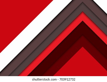 Red abstract template for card or banner. Metal Background with waves and reflections. Business background, silver, illustration. Illustration of abstract background with a metallic element