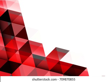 Red abstract template for card or banner. Metal Background with waves and reflections. Business background, silver, illustration. Illustration of abstract background with a metallic element