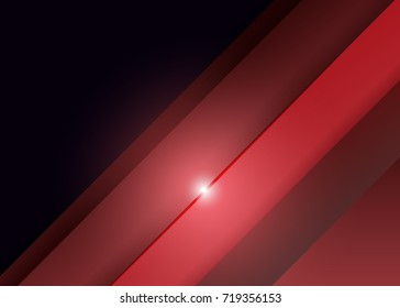 Red abstract template for card or banner. Metal Background with waves and reflections. Business background, silver, illustration. Illustration of abstract background with a metallic element
