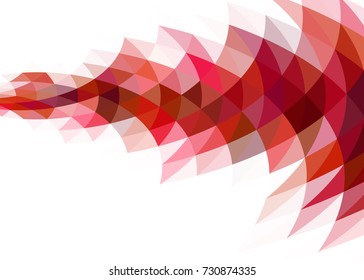 Red abstract template for card or banner. Metal Background with waves and reflections. Business background, silver, illustration. Illustration of abstract background with a metallic element