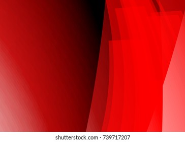 Red abstract template for card or banner. Metal Background with waves and reflections. Business background, silver, illustration. Illustration of abstract background with a metallic element