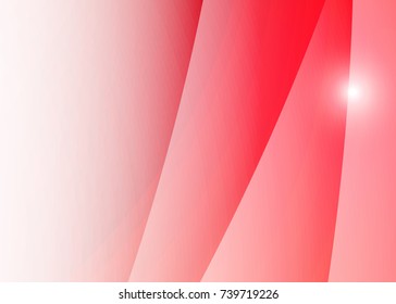 Red abstract template for card or banner. Metal Background with waves and reflections. Business background, silver, illustration. Illustration of abstract background with a metallic element