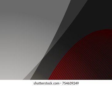 Red abstract template for card or banner. Metal Background with waves and reflections. Business background, silver, illustration. Illustration of abstract background with a metallic element