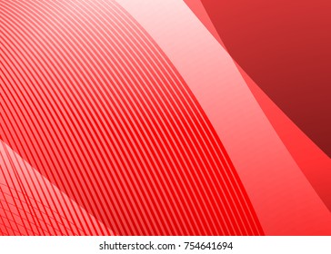 Red abstract template for card or banner. Metal Background with waves and reflections. Business background, silver, illustration. Illustration of abstract background with a metallic element