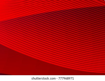 Red abstract template for card or banner. Metal Background with waves and reflections. Business background, silver, illustration. Illustration of abstract background with a metallic element