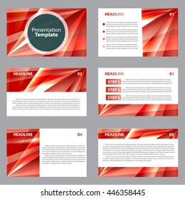 red abstract templates green for presentation slides. Abstract colored background, triangle design vector illustration
