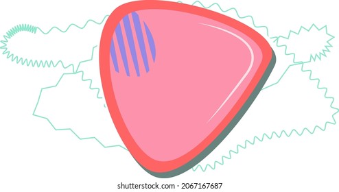 Red Abstract Text Bubble for Presentation Background