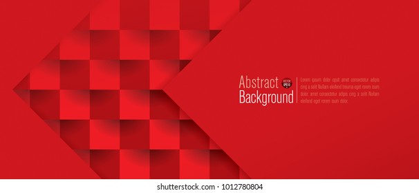 Red abstract texture. Vector background 3d paper art style can be used in cover design, book design, poster, cd cover, flyer, website backgrounds or advertising.