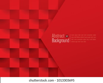 Red Abstract Texture. Vector Background 3d Paper Art Style Can Be Used In Cover Design, Book Design, Poster, Cd Cover, Flyer, Website Backgrounds Or Advertising.