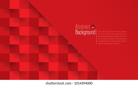Red abstract texture. Vector background 3d paper art style can be used in cover design, book design, poster, cd cover, flyer, website backgrounds or advertising.