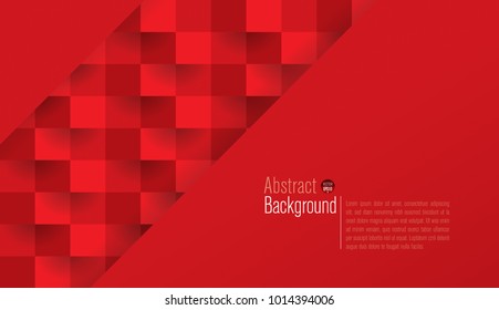 Red abstract texture. Vector background 3d paper art style can be used in cover design, book design, poster, cd cover, flyer, website backgrounds or advertising.