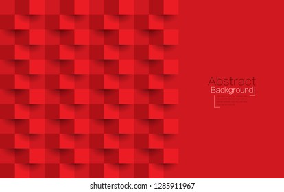 Red abstract texture. Vector background 3d paper art style can be used in cover design, book design, poster, cd cover, website backgrounds or advertising.