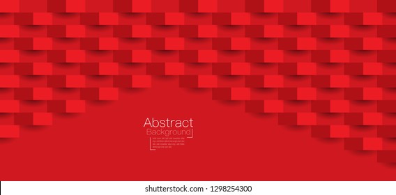 Red abstract texture. Vector background 3d paper art style can be used in cover design, book design, poster, cd cover, website backgrounds or advertising.