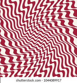 Red Abstract Trippy Pattern