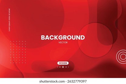 Red Abstract Vector Background with Circles and Dots Design.