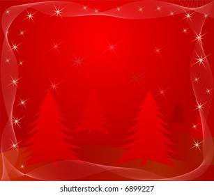 Red abstract vector Christmas background