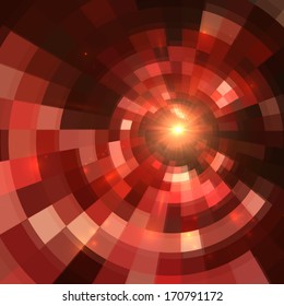 Red abstract vector circle mosaic background