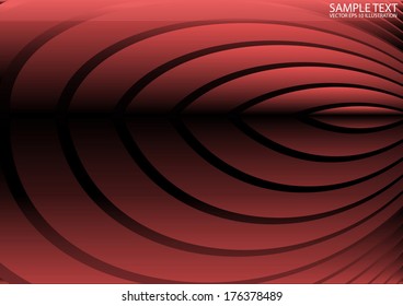 Red abstract vector curvatures template - Red elegant vector background illustration