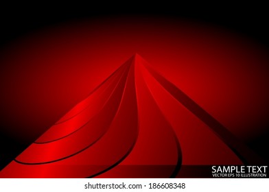 Red abstract vector gradient template - Vector reflective design background illustration