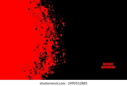 Ilustración vectorial abstracta roja sobre fondo negro.