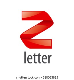 Red abstract vector logo letter Z