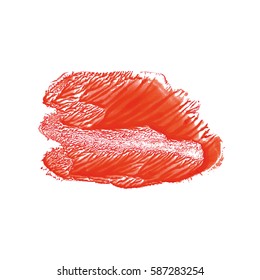 Red abstract vector painting painted with acrylic paints