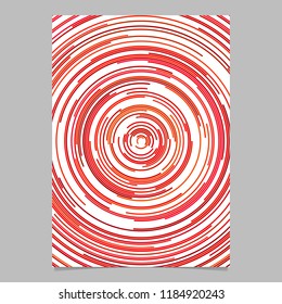 Red abstract vector ring brochure background from concentric circles