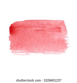 Red abstract watercolor brush strokes painted background. Texture paper. Vector illustration.