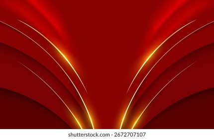 Red abstract wave background design with modern texture and artistic pattern