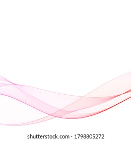 Red abstract wave. Background image for banner