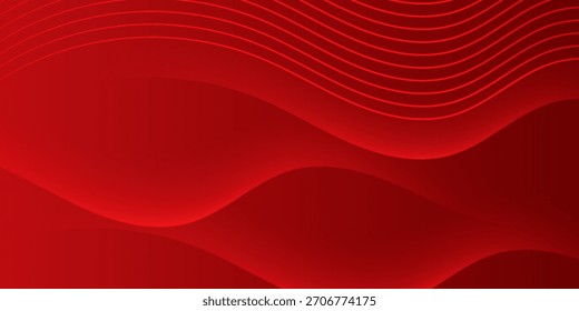 Red Abstract Wave Background. Modern Trendy design in Vector Illustration