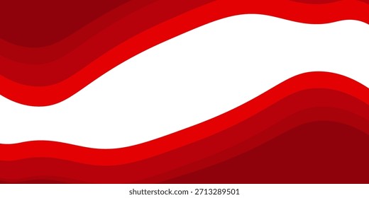 Fondo de onda Abstractas roja con curvas en capas modernas. Ilustración de Vector eps10