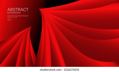 Red abstract wave background, wave pattern, Geometric vector, Minimal Texture, web background, red cover background design, flyer template, banner, book cover, wall decoration wallpaper. vector